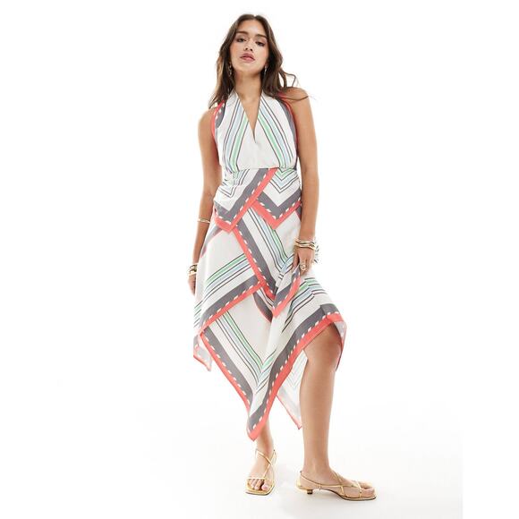 641 Asos Design women's dress red blue green chevron design
Size 10 - Picture 1 of 11